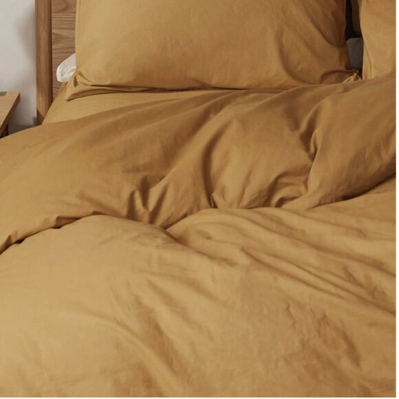 Parachute Brushed Cotton Queen Duvet Cover in Ochre - Picture 4 of 10